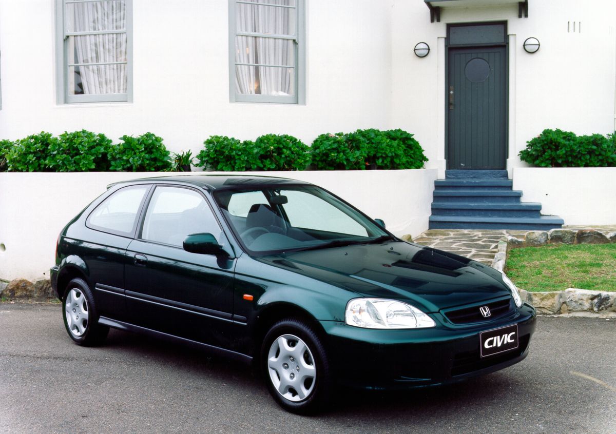 Хонда Цивик (США) 1998. Кузов, экстерьер. Хэтчбек 3 дв., 6 поколение, рестайлинг