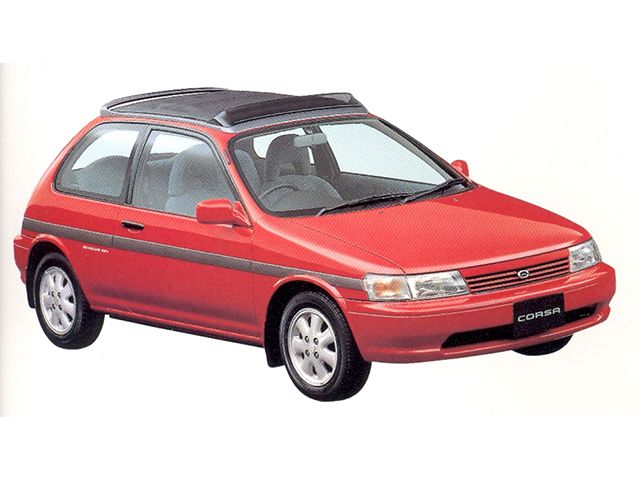 Toyota Corsa 1990. Carrosserie, extérieur. Mini 3-portes, 4 génération