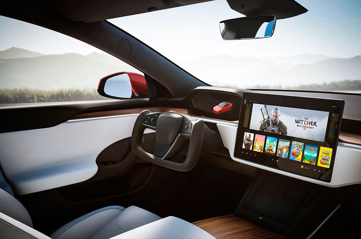 Tesla Model S 2021. Dashboard. Liftback, 1 generation, restyling 2