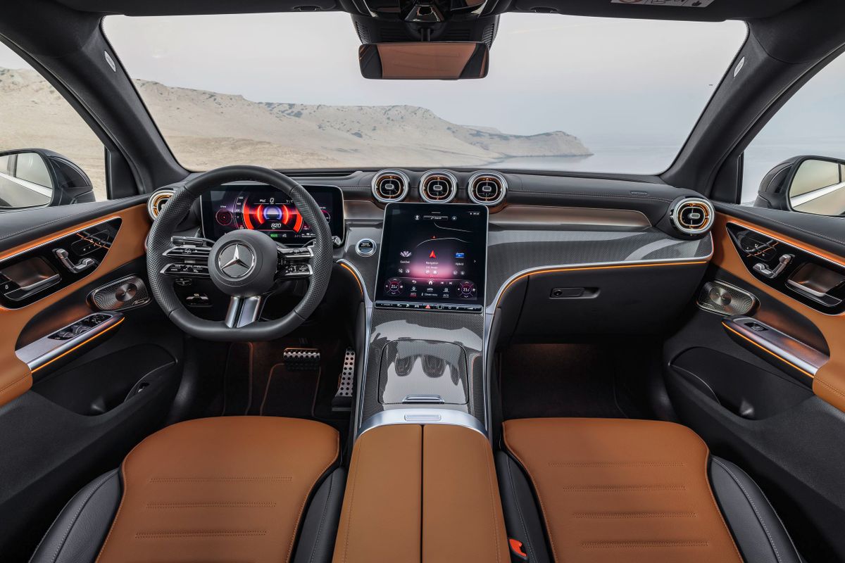 Mercedes GLC Coupe 2023. Front seats. SUV Coupe, 2 generation