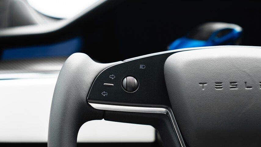Tesla Model S 2021. Steering wheel. Liftback, 1 generation, restyling 2