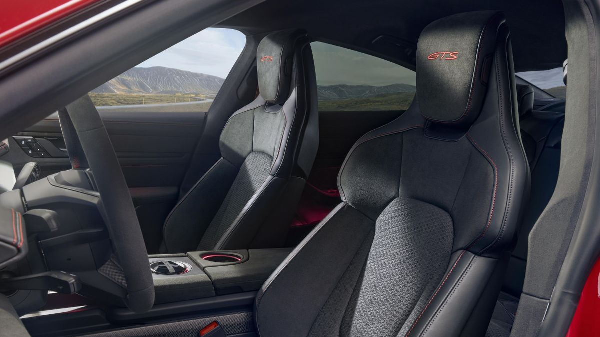 Porsche Taycan 2024. Передние сидения. Седан, 1 поколение, рестайлинг