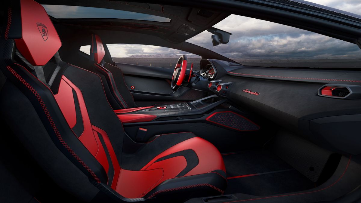 Lamborghini Aventador. Front seats.