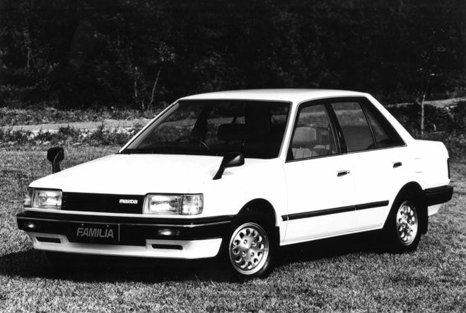 Mazda Familia 1985. Carrosserie, extérieur. Berline, 6 génération