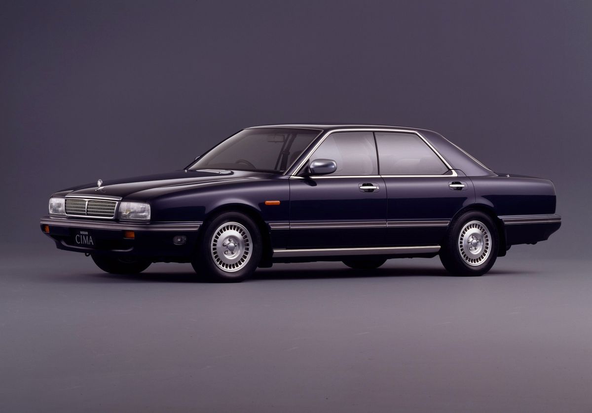 Nissan Cima 1988. Carrosserie, extérieur. Berline sans pilier central, 1 génération
