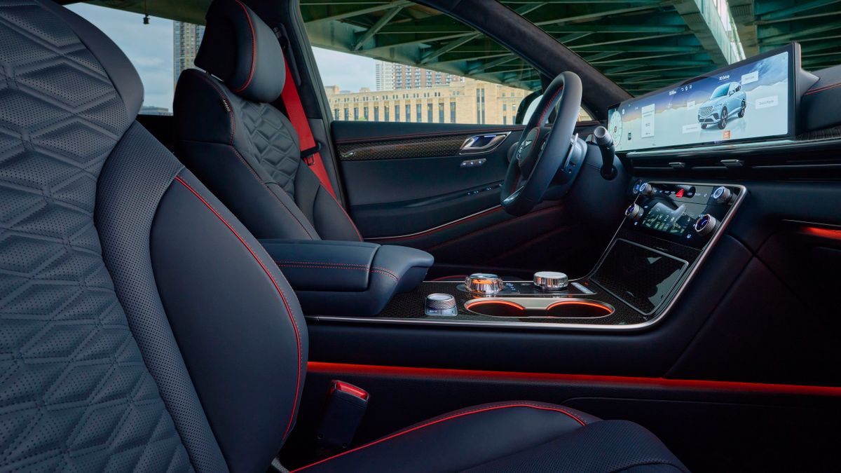 Genesis GV80 Coupe 2023. Передние сидения. Кроссовер Купе, 1 поколение