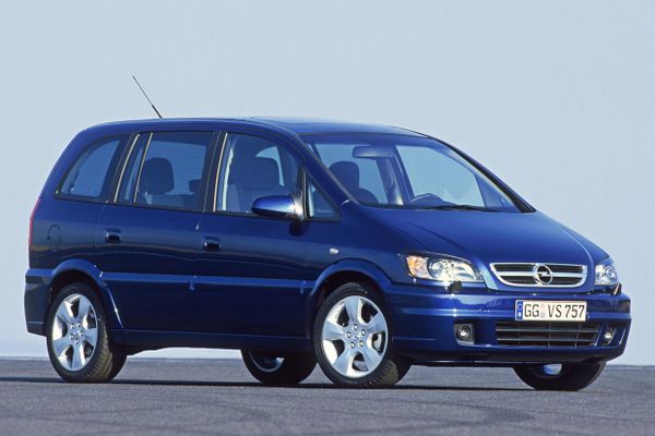 אופל זפירה 2003. מרכב, צורה. קומפקט וואן, 1 דור, שדרוג