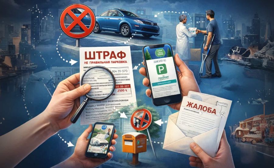 Штраф за неправильную парковку в Израиле
