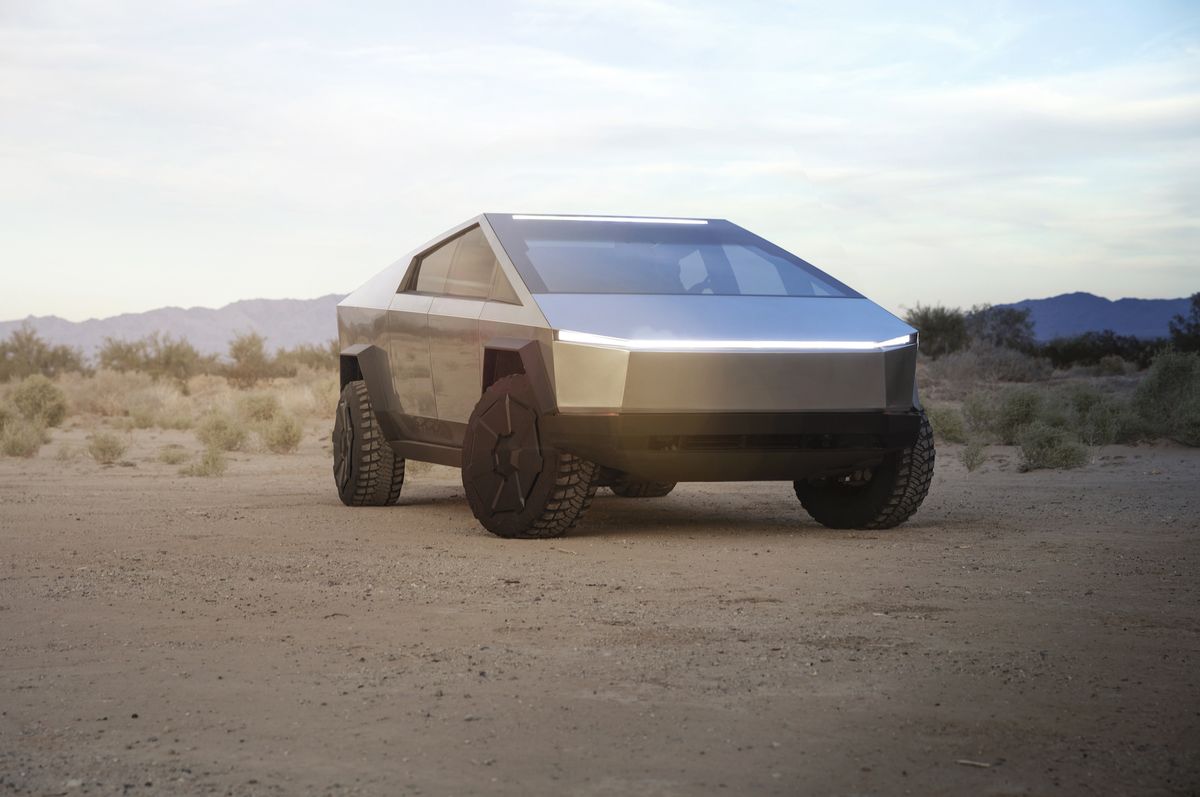 Tesla Cybertruck 2021. Carrosserie, extérieur. 2 pick-up, 1 génération