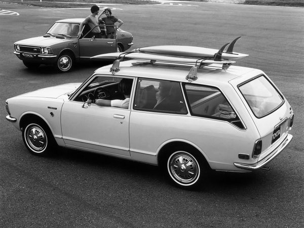טויוטה קורולה ‏1970. מרכב, צורה. סטיישן 3 דלתות, 2 דור