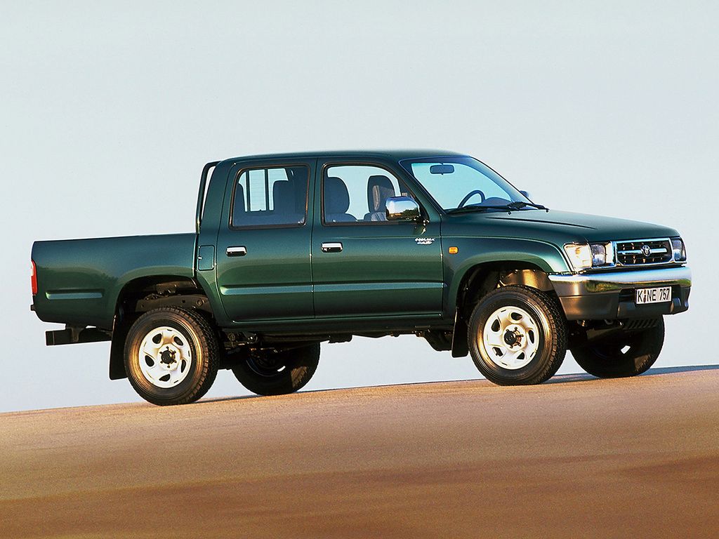 Toyota Hilux 1997. Carrosserie, extérieur. 2 pick-up, 6 génération