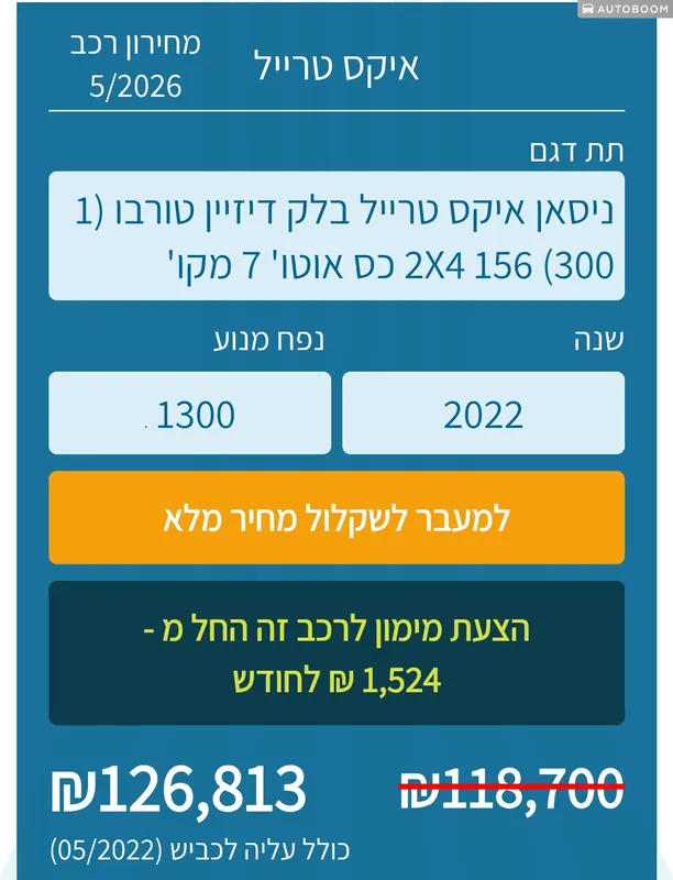 ניסאן אקס-טרייל יד 2 רכב, 2022, פרטי