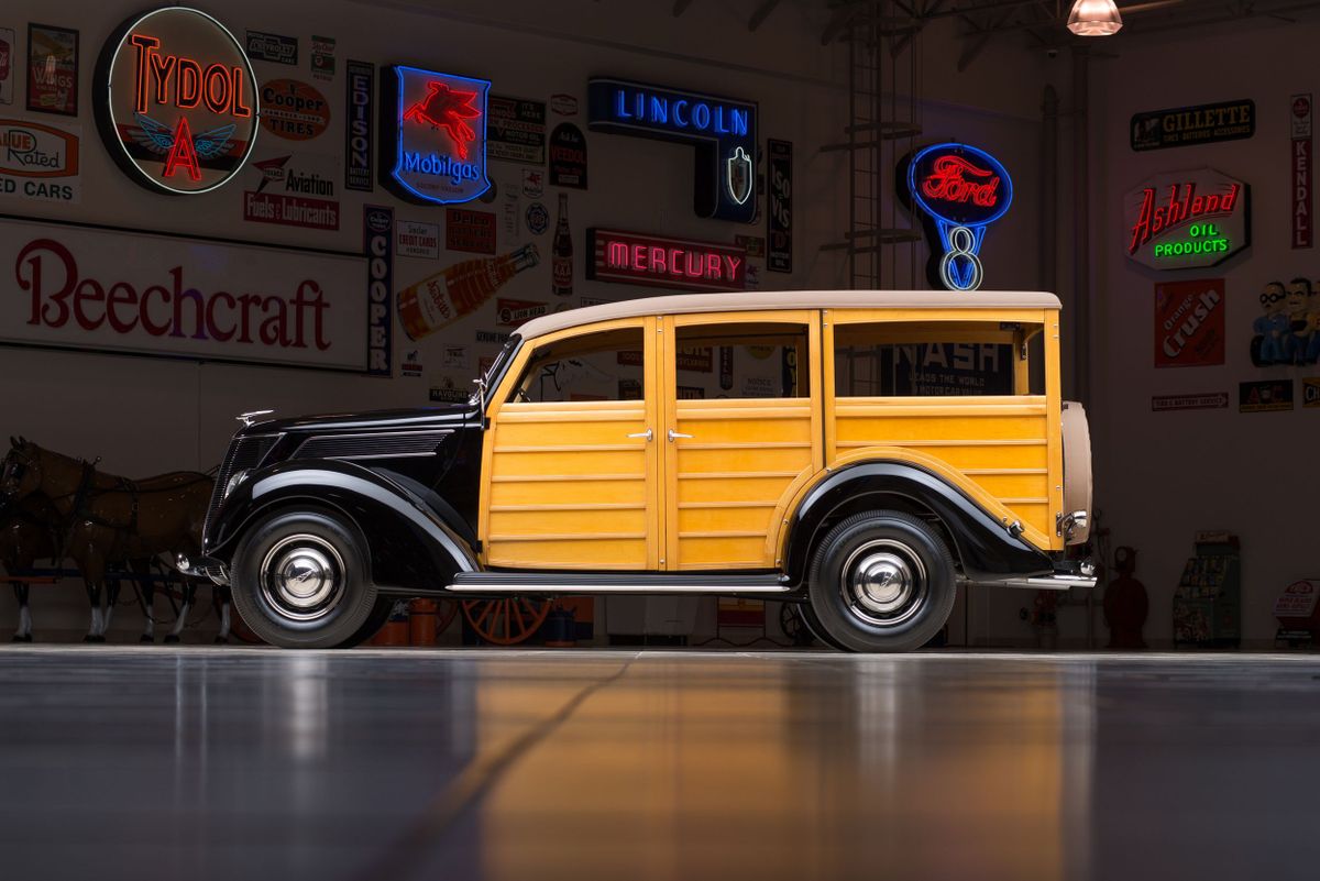 Ford V8 1936. Carrosserie, extérieur. Break 5-portes, 2 génération