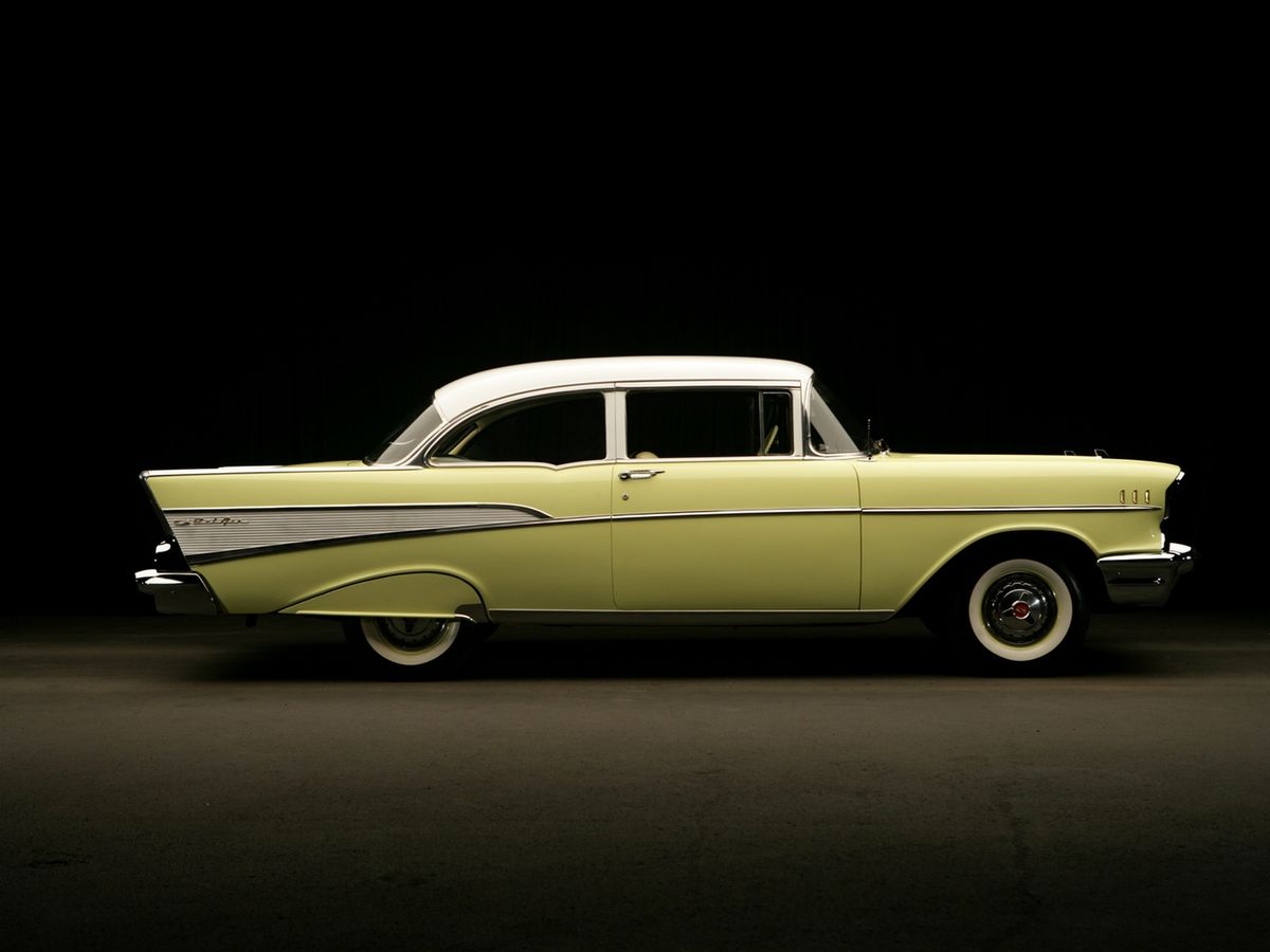 Chevrolet Bel Air 1955. Carrosserie, extérieur. Berline 2-portes, 2 génération