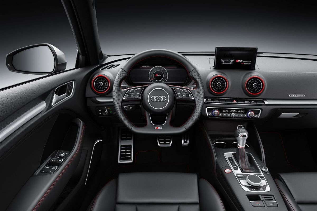 Audi S3 2016. Tableau de bord. Hatchback 5-portes, 3 génération, restyling