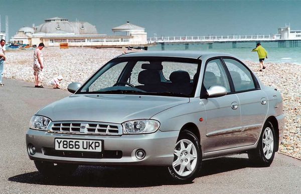 كيا مينتور 2001. الهيكل، المظهر الخارجي. سيدان, 2 الجيل