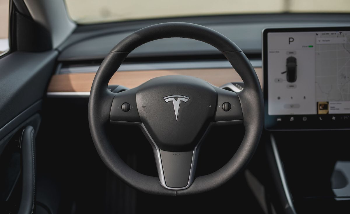 Tesla Model 3 2017. Steering wheel. Sedan, 1 generation