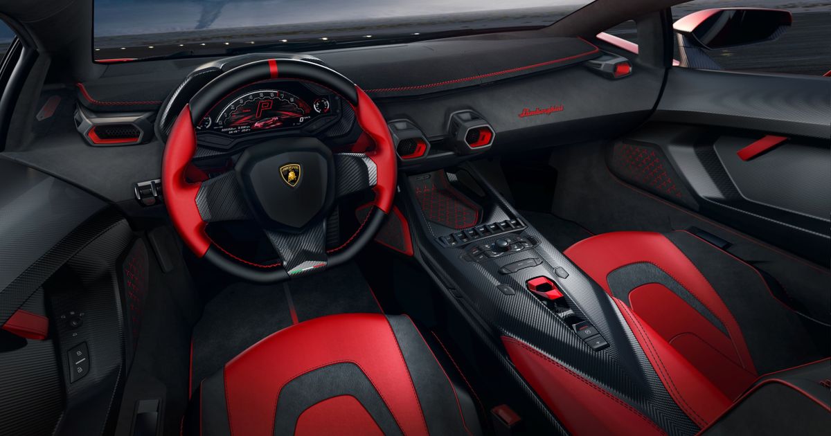 Lamborghini Aventador. Front seats.