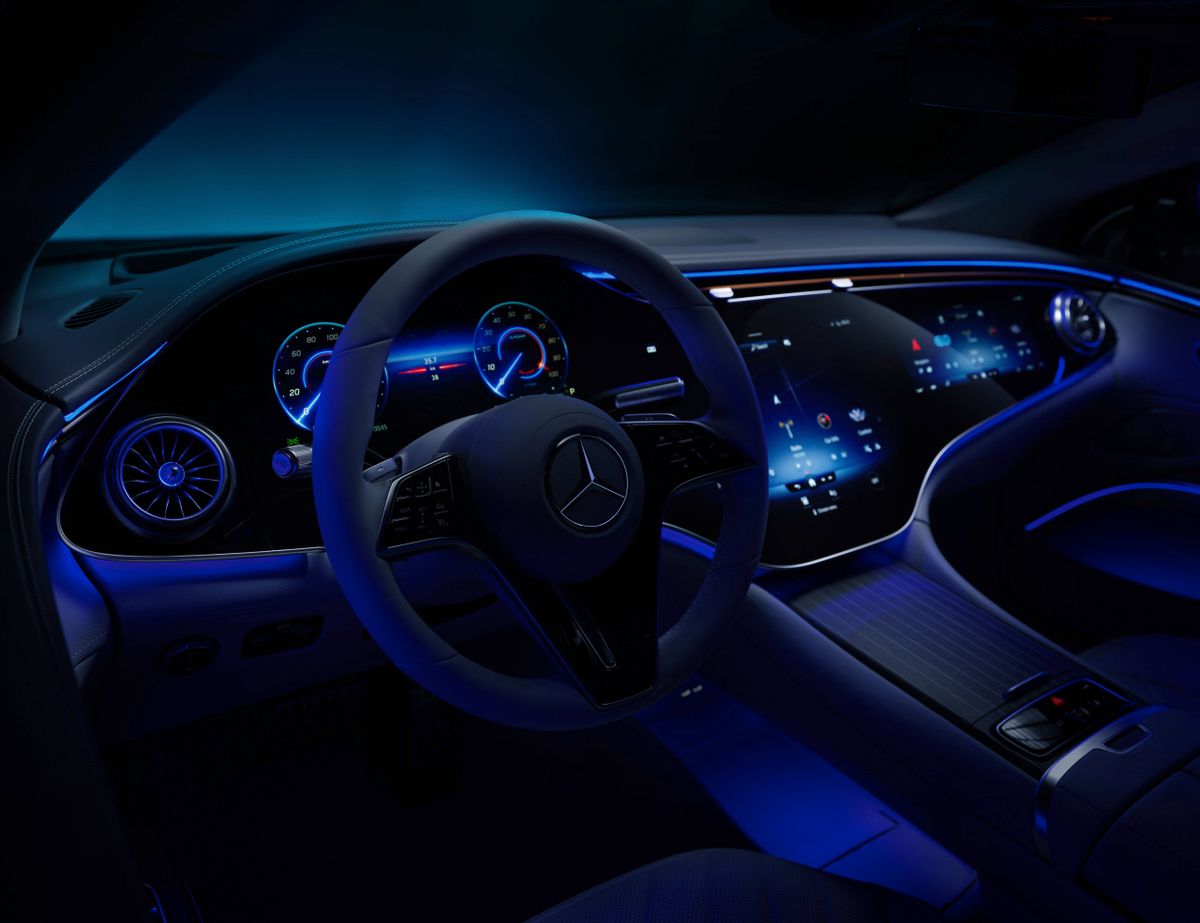 Mercedes EQS 2021. Tableau de bord. Liftback, 1 génération