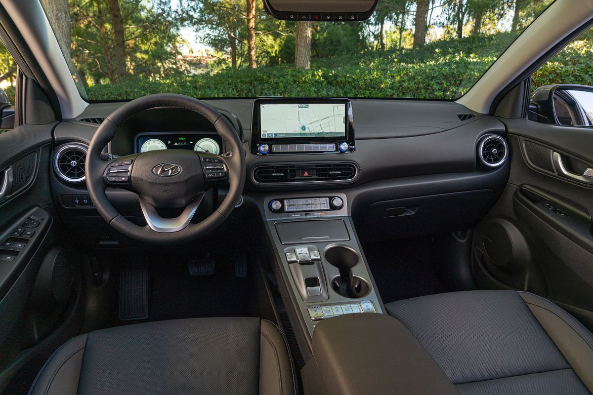 Hyundai Kona EV 2020. Siéges avants. VUS 5-portes, 1 génération, restyling 1