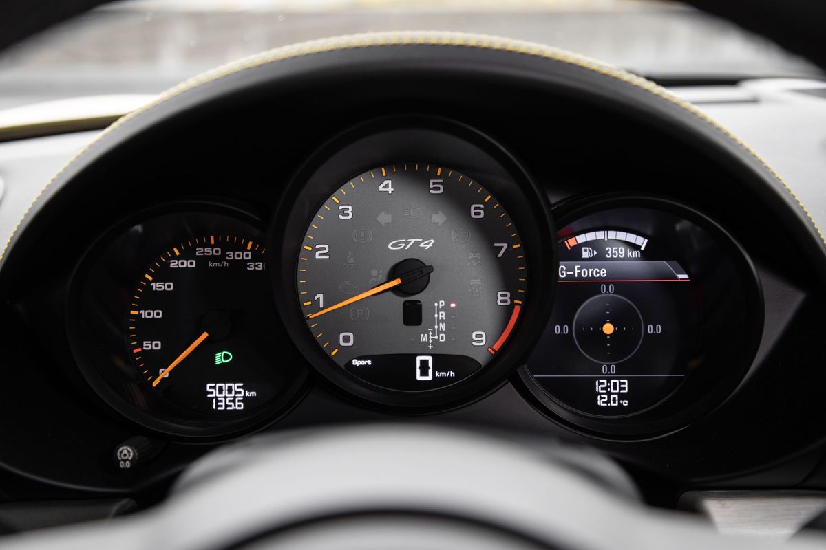 Porsche 718 Cayman GT4 2019. Dashboard. Coupe, 2 generation