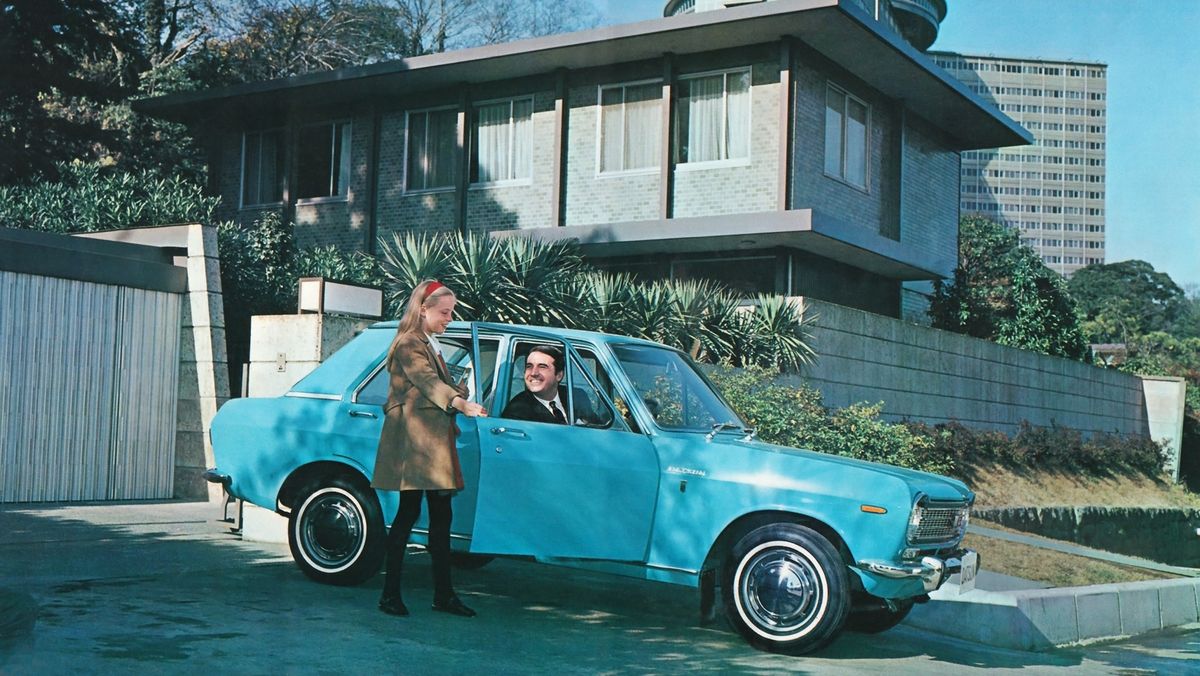 Nissan Sunny 1966. Carrosserie, extérieur. Berline, 1 génération