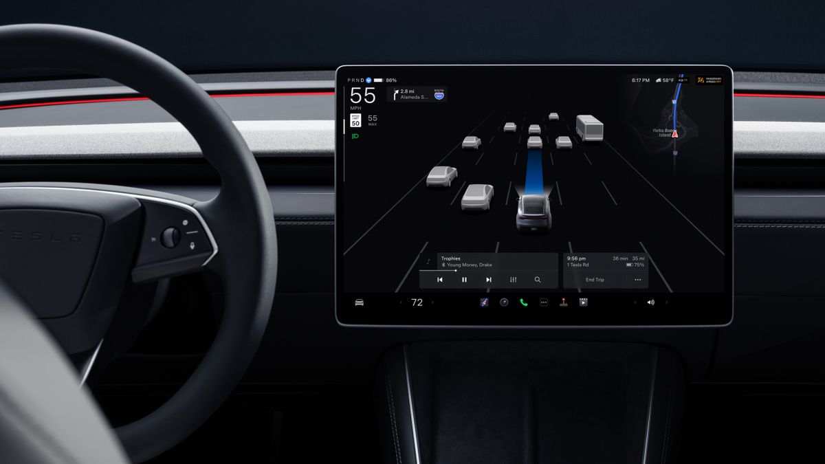 Tesla Model Y 2025. Мультимедиа. Внедорожник 5 дв., 1 поколение, рестайлинг