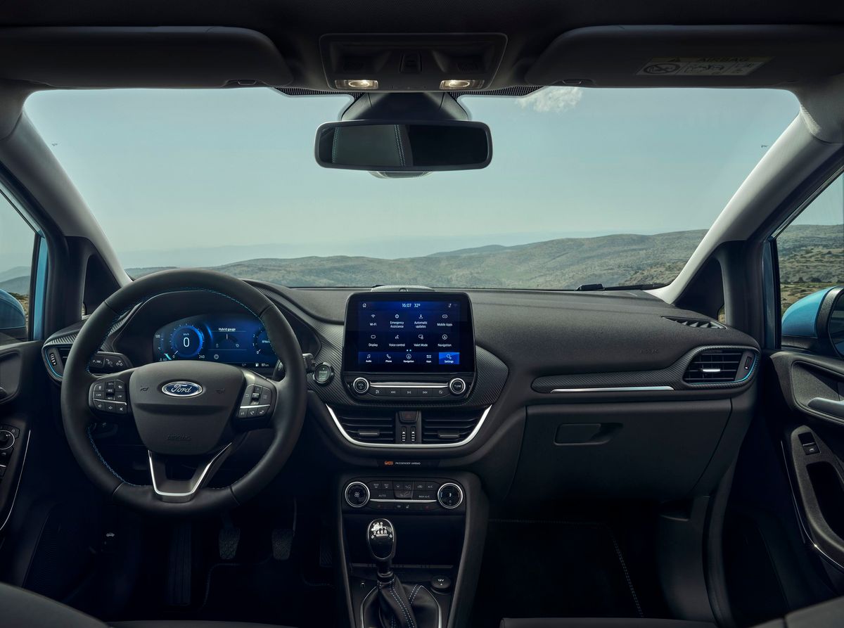 Ford Fiesta 2021. Dashboard. Mini 5-doors, 7 generation, restyling 1