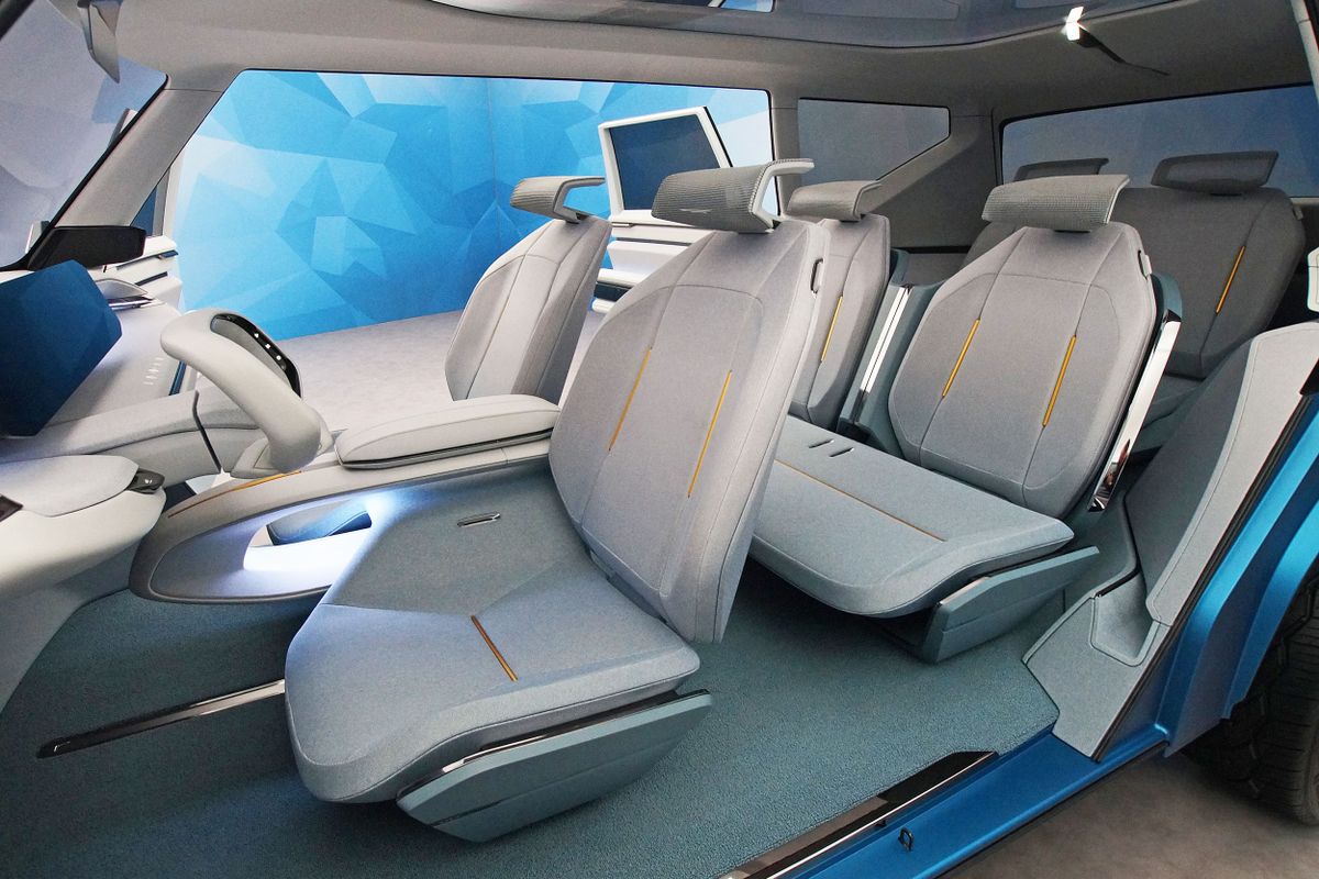 קיה EV9 ‏2022. מרחב פנימי, סלון הרכב. רכב שטח 5 דלתות, 1 דור