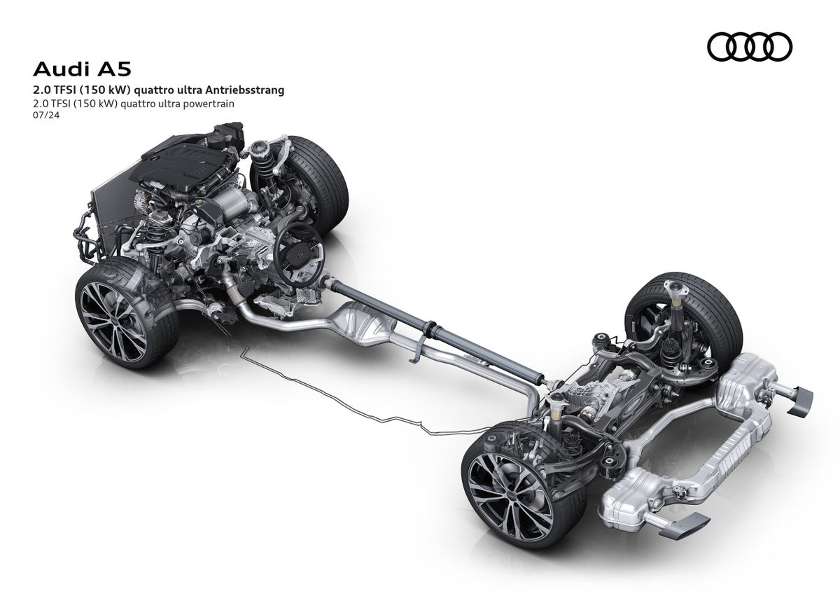 Audi A5 2024. Устройство автомобиля. Седан, 3 поколение