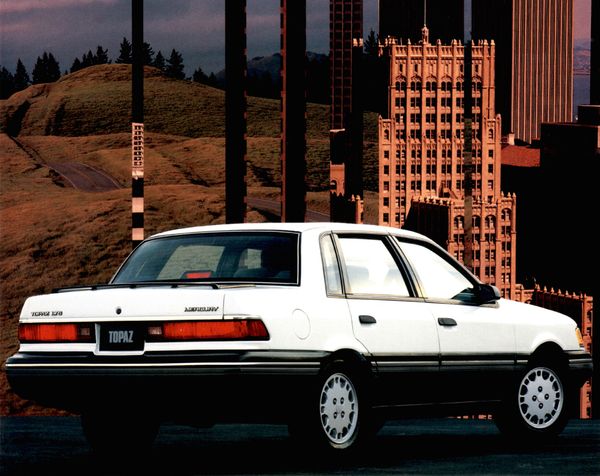 Mercury Topaz 1987. Carrosserie, extérieur. Berline, 2 génération