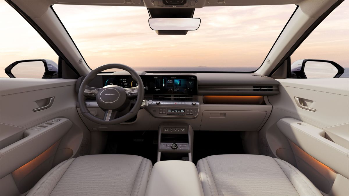 Hyundai Kona 2023. Front seats. SUV 5-doors, 2 generation
