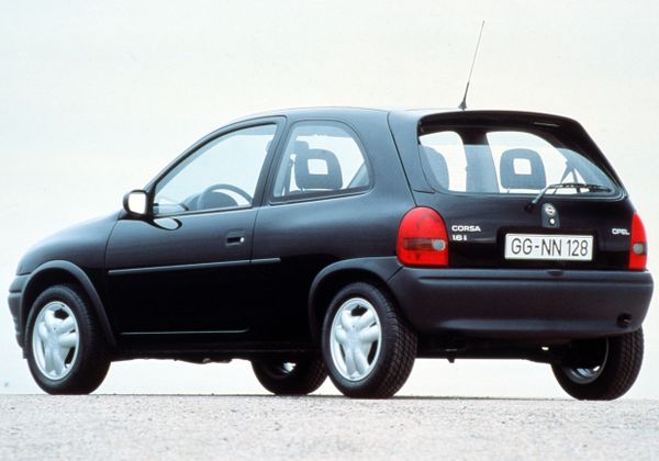אופל קורסה ‏1993. מרכב, צורה. מיני 3 דלתות, 2 דור